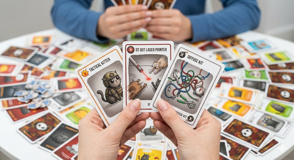exploding kittens kort typer