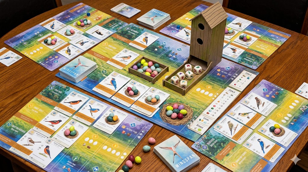 wingspan braetspil setup